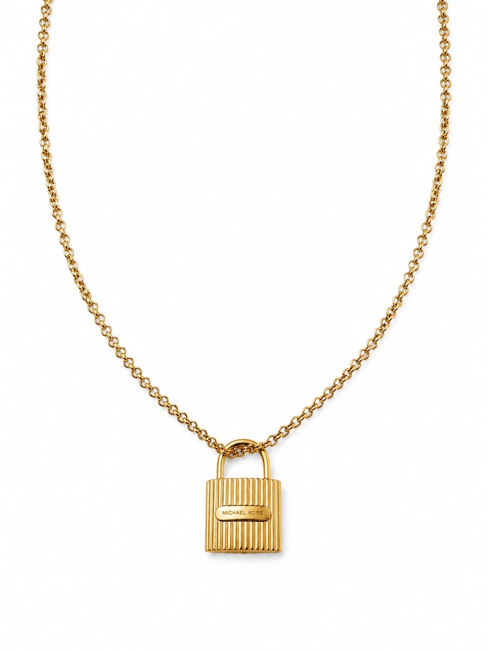 Michael Kors Gold-Tone Padlock Necklace